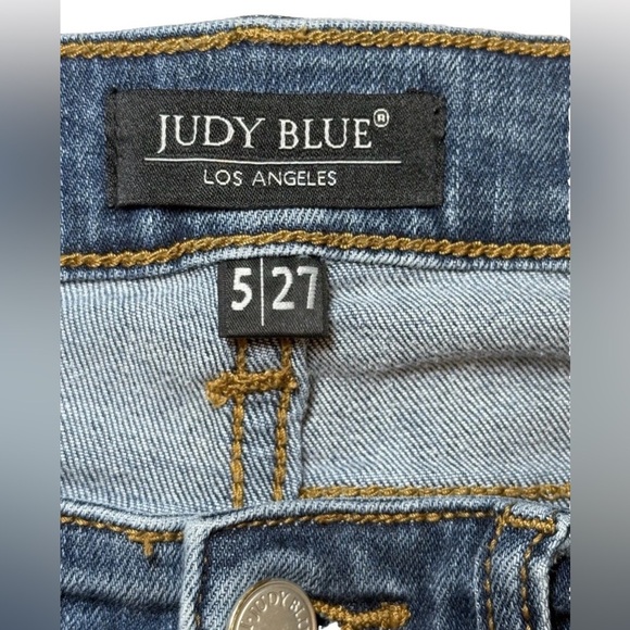 Judy Blue Jeans Women's Size 5 / 27 Relaxed Fit Medium Wash Tapered Leg 27X27 - Picture 6 of 9